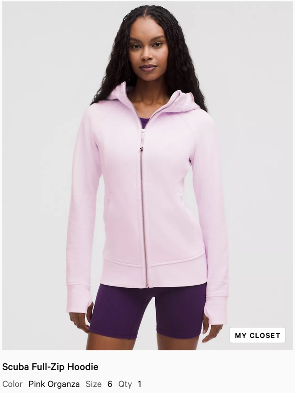 NWT lululemon Scuba Pink Organza Full-Zip Hoodie, 6 - Picture 12 of 12